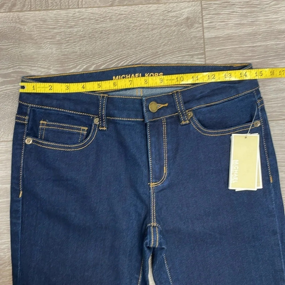 NWT Michael Michael Kors Skinny Denim Jeans Overdyed Indigo 2 - Picture 8 of 16